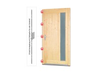 Panto fa mellékbejárati ajtó NET 511 fenyő natúr 88 cm x 200 cm ütköző balos Panto fa mellékbejárati ajtó NET 511 fenyő natúr 88 cm x 200 cm ütköző balos