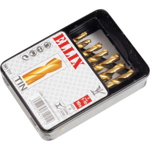 ELLIX 19 részes TIN fém fúrókészlet fémmegmunkáláshoz.