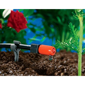 Gardena állítható végcsepegtető Micro-Drip-rendszerekhez, egyedi növények öntözéséhez.