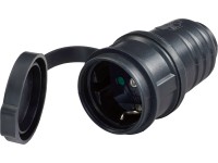 Védőérintkezős lengőaljzat gumi fedéllel fekete beltéri Védőérintkezős lengőaljzat gumi fedéllel fekete beltéri