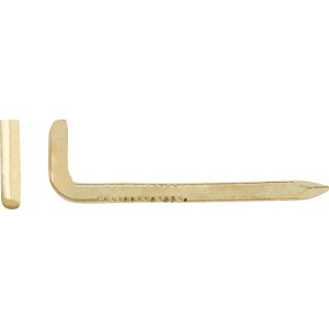 Sárgaréz bevonatú LUX acél kampó, 2 mm x 30 mm, 10 darabos készlet, sarokhorog alkalmazásokhoz.