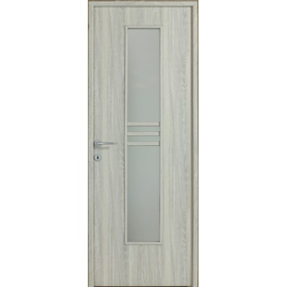 Karpat üvegbetétes beltéri dekorfóliás MDF ajtó 7 cm-es blokk tokkal