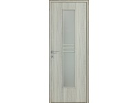 Karpat üvegbetétes beltéri dekorfóliás MDF ajtó 7 cm-es blokk tokkal