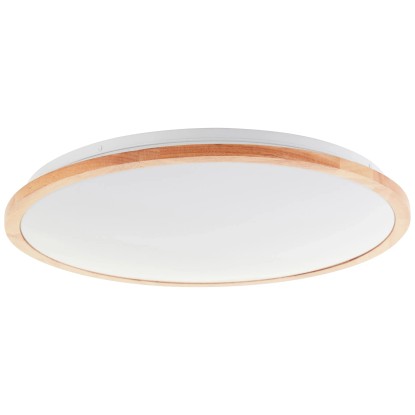 Brilliant Bario LED-es mennyezeti lámpa Fehér/fa világos 52 cm átmérő CCT