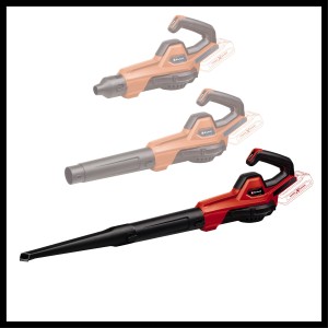 Einhell GE-UB 18/250 Li E-Solo akkus lombfúvó három fúvócső-változattal.