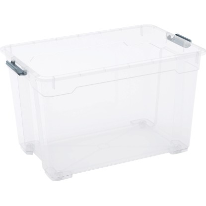 OBI Cadiz XL univerzális doboz 4 görgővel átlátszó