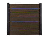 GroJaSolid ledugható kerítés Premium dió 180 cm x 180 cm