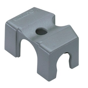 Szürke Gardena 13 mm-es (1/2) csőbilincs Micro-Drip-Systemhez a cső biztonságos rögzítéséhez.