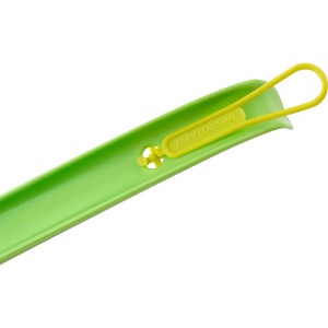 Fackelmann XL cipőkanál, 58 cm, zöld műanyag, a könnyű cipőfelvételért.