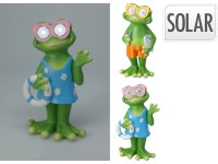 Béka dekor szolár figura 24 cm