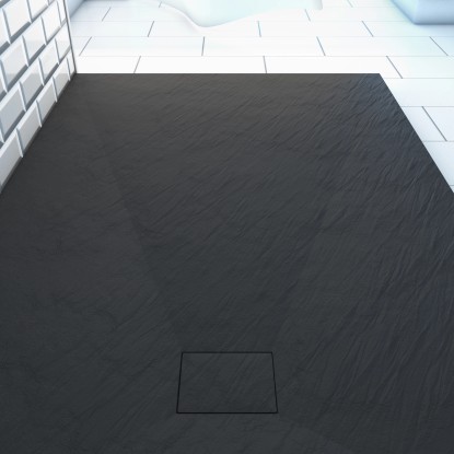 Aurlane zuhanytálca Stone 140 cm x 90 cm antracit