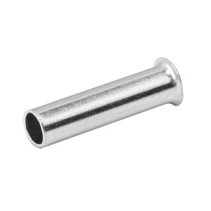 Érvéghüvely 2,5 mm², 100 darab, szigetelés nélküli, ónozott elektrolit réz sodrott vezetékekhez.