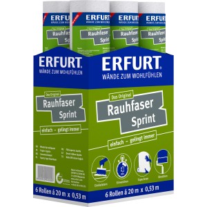 Erfurt Rauhfaser Sprint csomag, festhető tapéta finom textúrával, 6 tekercs.