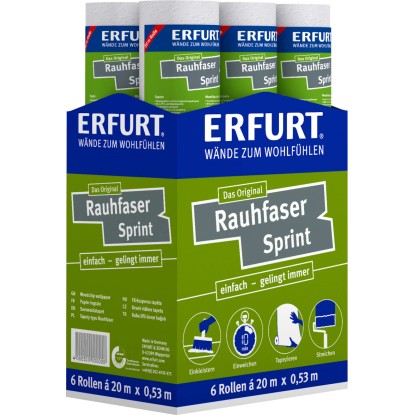 Erfurt Rauhfaser Sprint csomag, festhető tapéta finom textúrával, 6 tekercs.