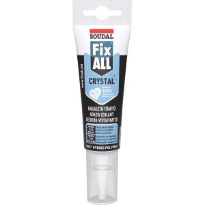 Soudal Fix ALL Crystal tubus, átlátszó tömítő és ragasztó.