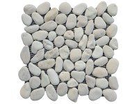 Mozaiklap folyami kavics matt fehér 30 cm x 30 cm Mozaiklap folyami kavics matt fehér 30 cm x 30 cm