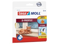 tesamoll D - profil ajtó - és ablaktömítő gumiszalag fehér 6 m x 9 mm