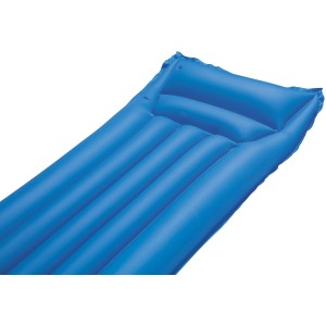 Kék Bestway felfújható matrac (170x54x15 cm) fejtámlával medencéhez és fürdőzéshez.