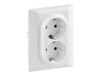 Valena Life 2X2P+F dugaszoló aljzat gyermekvédelmis fehér Valena Life 2X2P+F dugaszoló aljzat gyermekvédelmis fehér