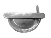 Ereszcsatorna-végzáró RG 75 jobbos peremezett alumínium