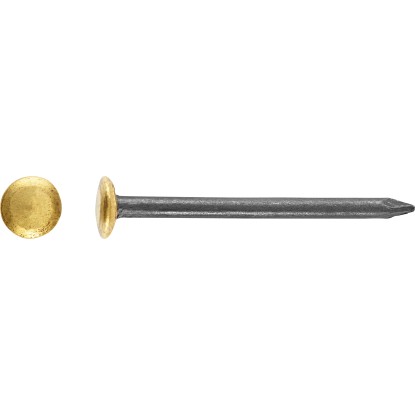 LUX lencsefejű acélszög 2 mm x 20 mm sárgaréz kékített 20 darab