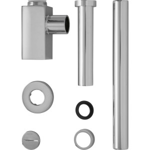 Design szifon 32 mm krómozott sárgarézből mosdókagylókhoz.