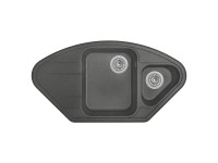 OBI szögletes beépíthető mosogató, Duo 96, gránit, antracit OBI szögletes beépíthető mosogató, Duo 96, gránit, antracit