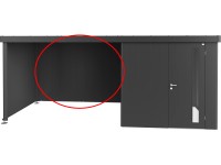 Biohort hátfal Neo szerszámos ház oldaltetőhöz 200 cm x 299 cm sötétszürke