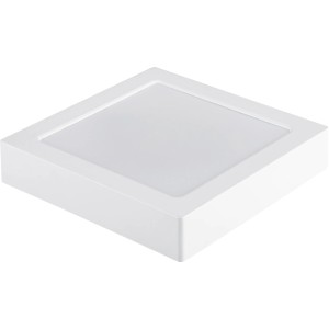 Négyzet alakú, fehér LED-es beépíthető lámpa.