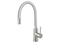 ZUMBA inox konyhai csaptelep acél test ezüst kifolyó ZUMBA inox konyhai csaptelep acél test ezüst kifolyó