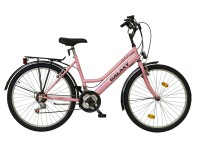 MTB City 26-os női kerékpár rózsa-fekete