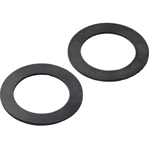 Két fekete leeresztő szelep tömítés, Ø 42 mm x Ø 62 mm, szifonokhoz.