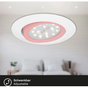 Fehér Briloner LED süllyesztett spotlámpa, állítható, beltérre.
