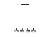 Just Light Zea függőlámpa 4 izzós Fekete