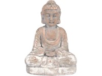 Minimalist Zen dekorfigura Buddha ülő 29,5 cm bézs