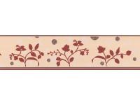 Bordűr piros-drapp virágmintás 5 m x 0,13 m FSC® Bordűr piros-drapp virágmintás 5 m x 0,13 m FSC®