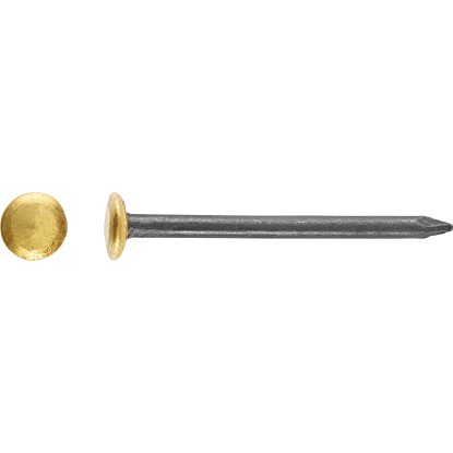 LUX lencsefejű acélszög 2 mm x 25 mm sárgaréz kékített 20 darab