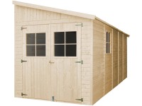 Timbela M341A falhoz építhető fa kerti ház oldalfallal padló nélkül