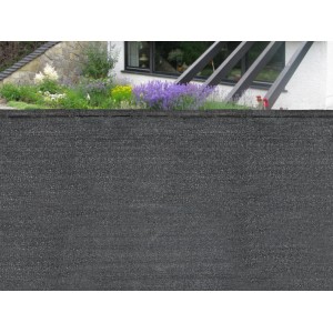 Floraworld HDPE antracit színű belátásgátló szőnyeg, robusztus és időjárásálló.