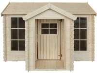 Timbela M520 fa játszóház padlóval és villa megjelenéssel Timbela M520 fa játszóház padlóval és villa megjelenéssel