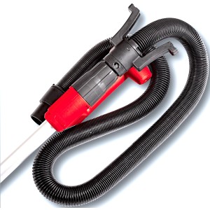 Einhell TC-DW 225 gipszkarton csiszoló porelszívó csővel és piros házzal.