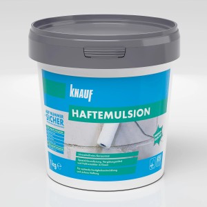 Knauf Haftemulsion 1 kg vödörben, tapadó alapozó vakolathoz és glettanyaghoz.
