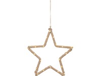 LED-es felakasztható csillag jutakötéllel