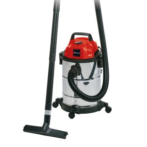 Einhell TC-VC 1820 S rozsdamentes acél nedves-száraz porszívó tartozékokkal.