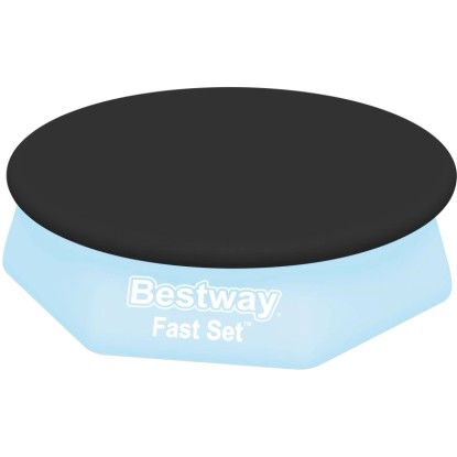 Bestway PVC medencetakaró-ponyva 240 cm átmérő fekete kerek
