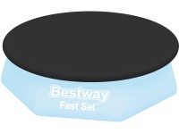 Bestway PVC medencetakaró-ponyva 240 cm átmérő fekete kerek