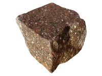 Porfír térkő kb. 4 cm - 6 cm piros tarka