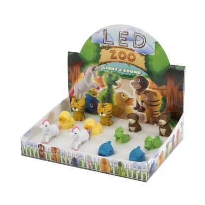 LED-es állatfigurás kulcstartó többféle