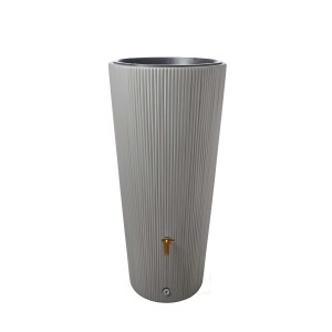 4rain VASO DECOR esővízgyűjtő horgany szürke színben, 220 L virágtartóval és csappal.