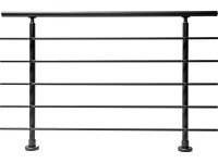 Dieda korlátkészlet antracitszínű alumínium vízszintes kör keresztmetszetű rudak